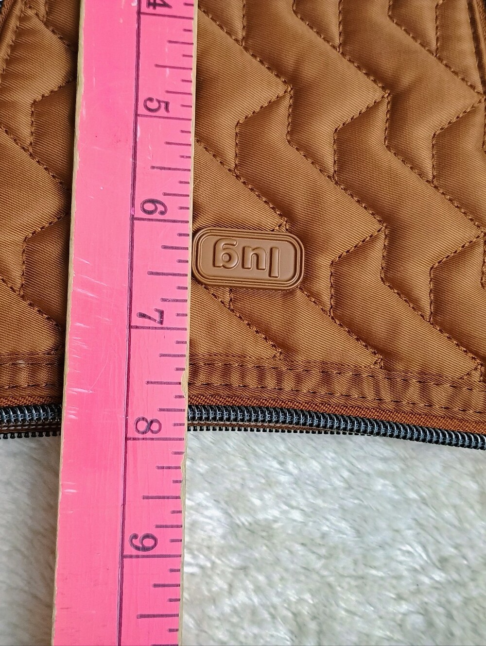 Lug Swivel Bag - Copper/Brown Quilted - Picture 12 of 13